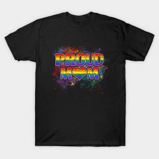 Women Proud Mom LGBT LGBTQ Gay Pride T-Shirt